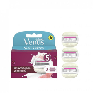 Gillette Venus Comfortglide Sugarberry Refill Blades x3